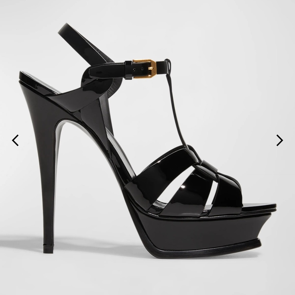 Saint Laurent
Tribute Patent Platform Sandals YSL Heels leather size 8 ysl shoes